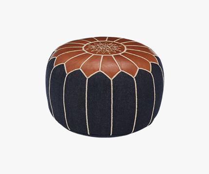 Moroccan Leather Pouf Banner